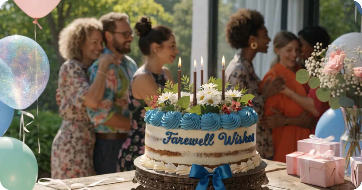 farewell-wishes-on-cake
