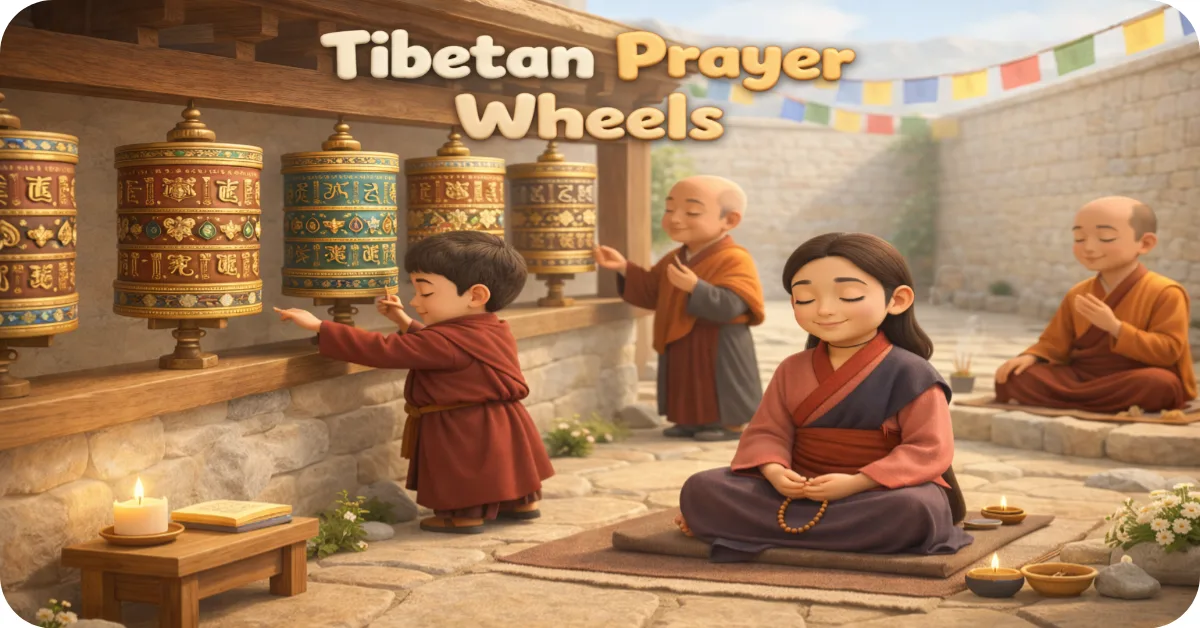 tibetan-prayers-wheels