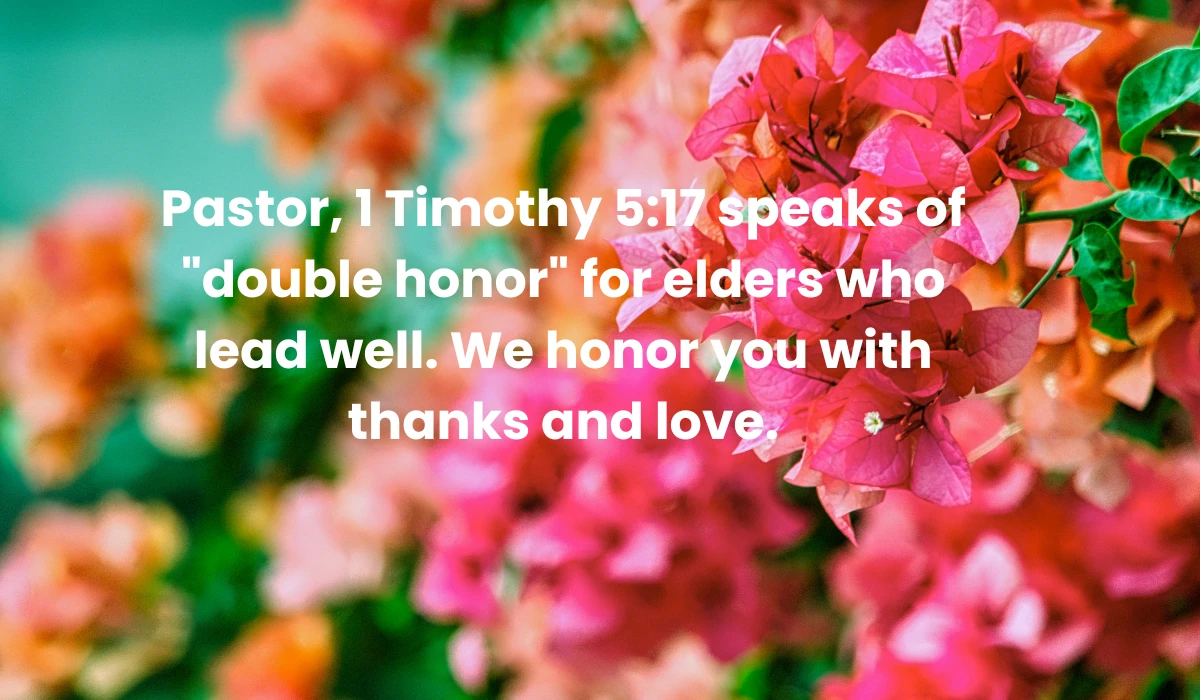 Bible Verse Pastor Appreciation Messages