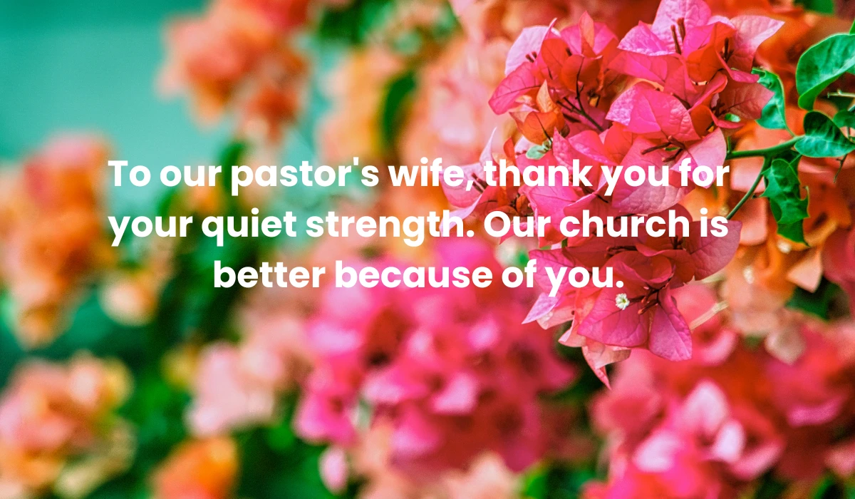 Appreciation Messages for Pastor's Wife