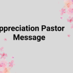 Appreciation Pastor Message