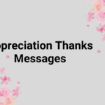 Appreciation Thanks Messages